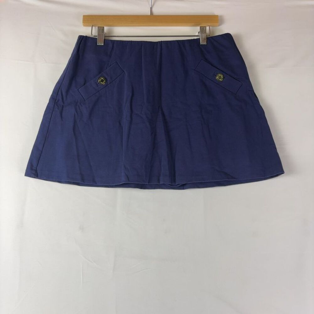 Lilly Pulitzer Navy Blue Women's Skort with Button Pocket Detail
